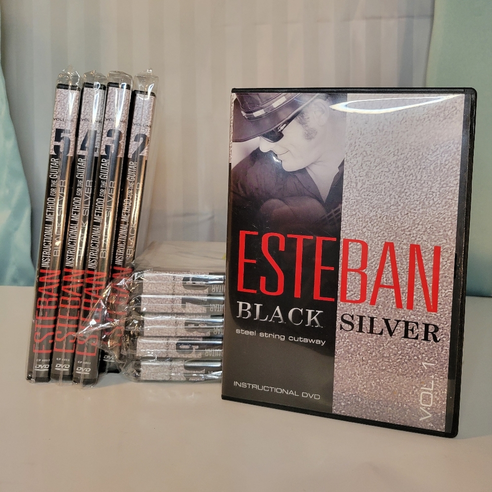 Esteban Cd guitar lessons black and Silver 10 cds